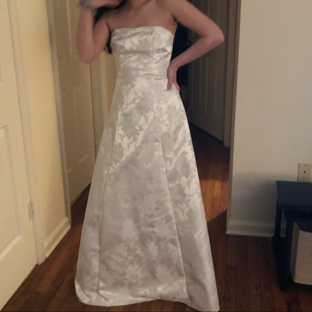 White full length dress